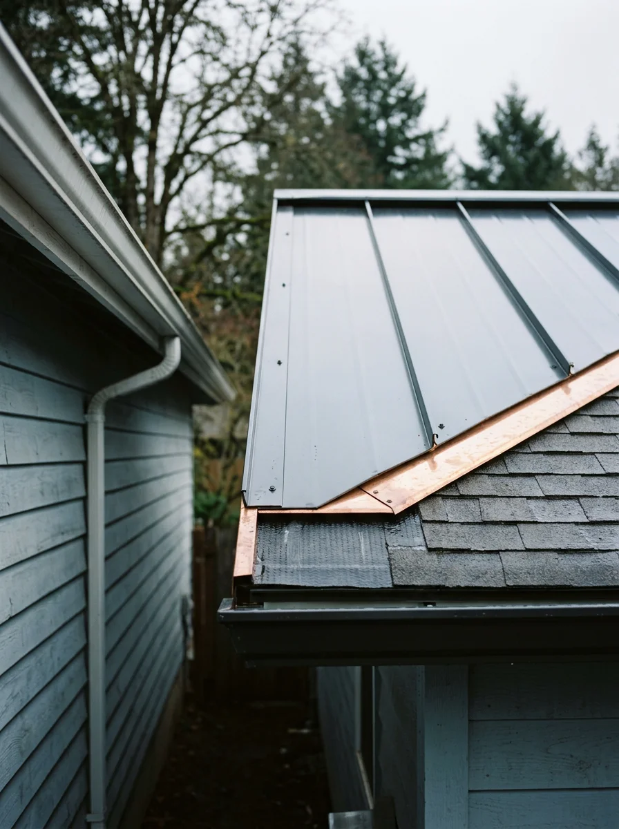 Metal roofing with ice-and-water shield detail for Willamette Valley rainfall